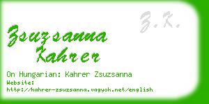 zsuzsanna kahrer business card
